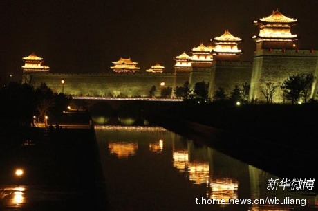 中国古都*天下大同美丽、魅力的夜景